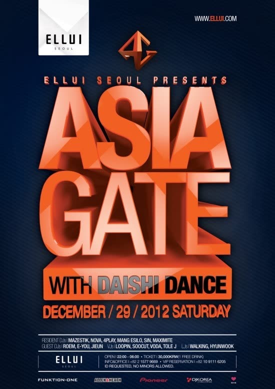 ASIA GATE with DAISHI DANCE @ Ellui